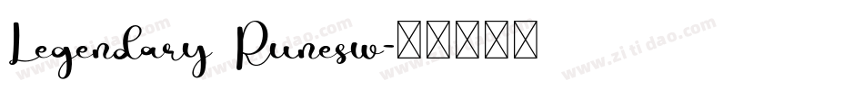 Legendary Runesw字体转换